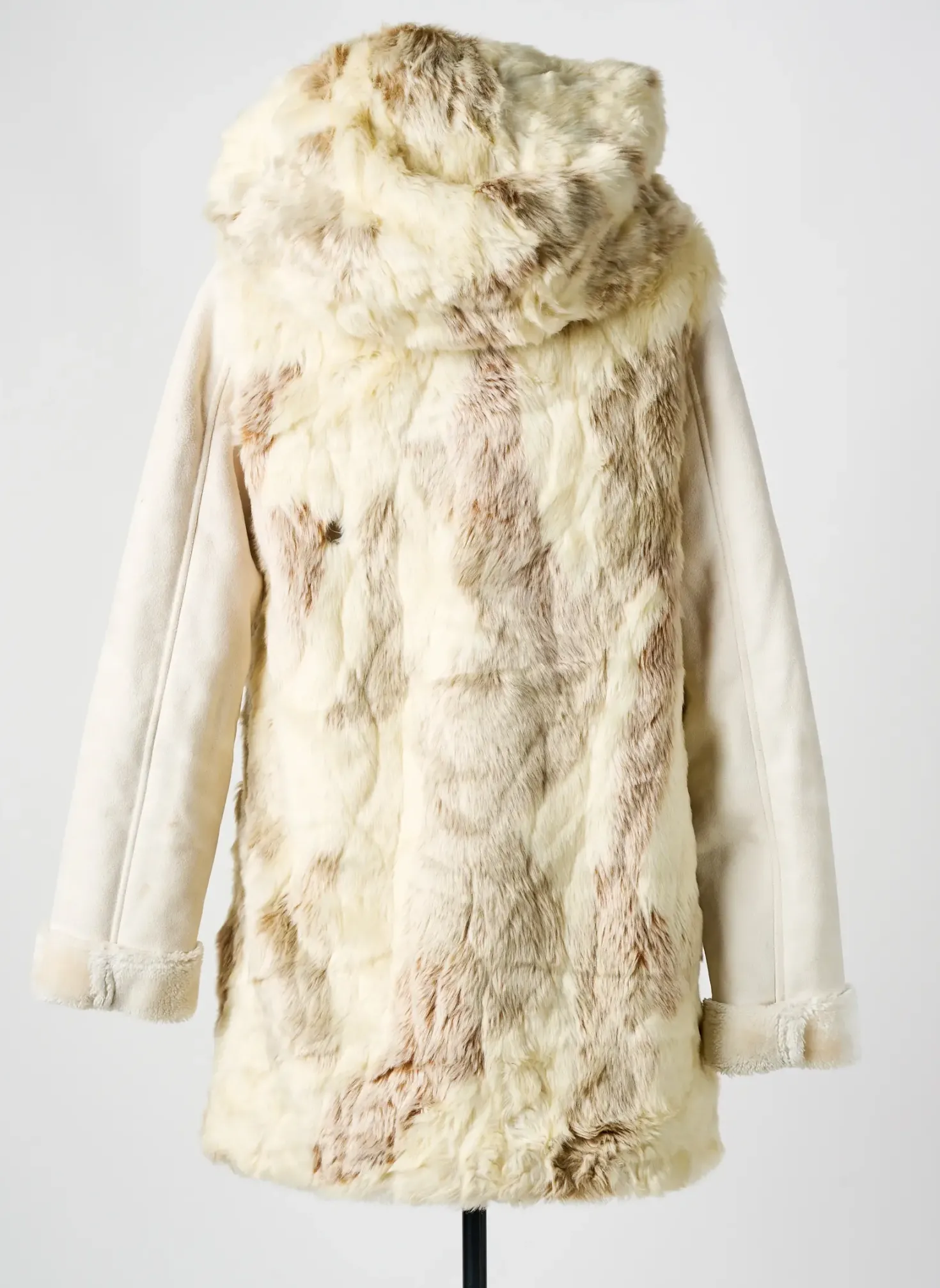 Manteau Long Salsa Beige A Capuche