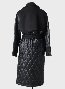 Manteau Long S.oliver Noir Sans Capuche