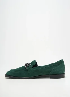 Mocassins Adige Vert Talon Plat Jusqu'à 3cm