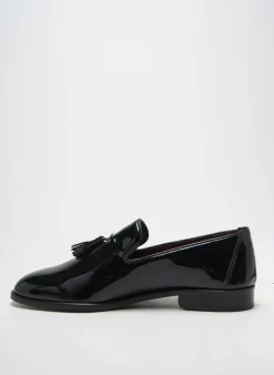 Mocassins Antica Cuoieria Noir Talon Bas