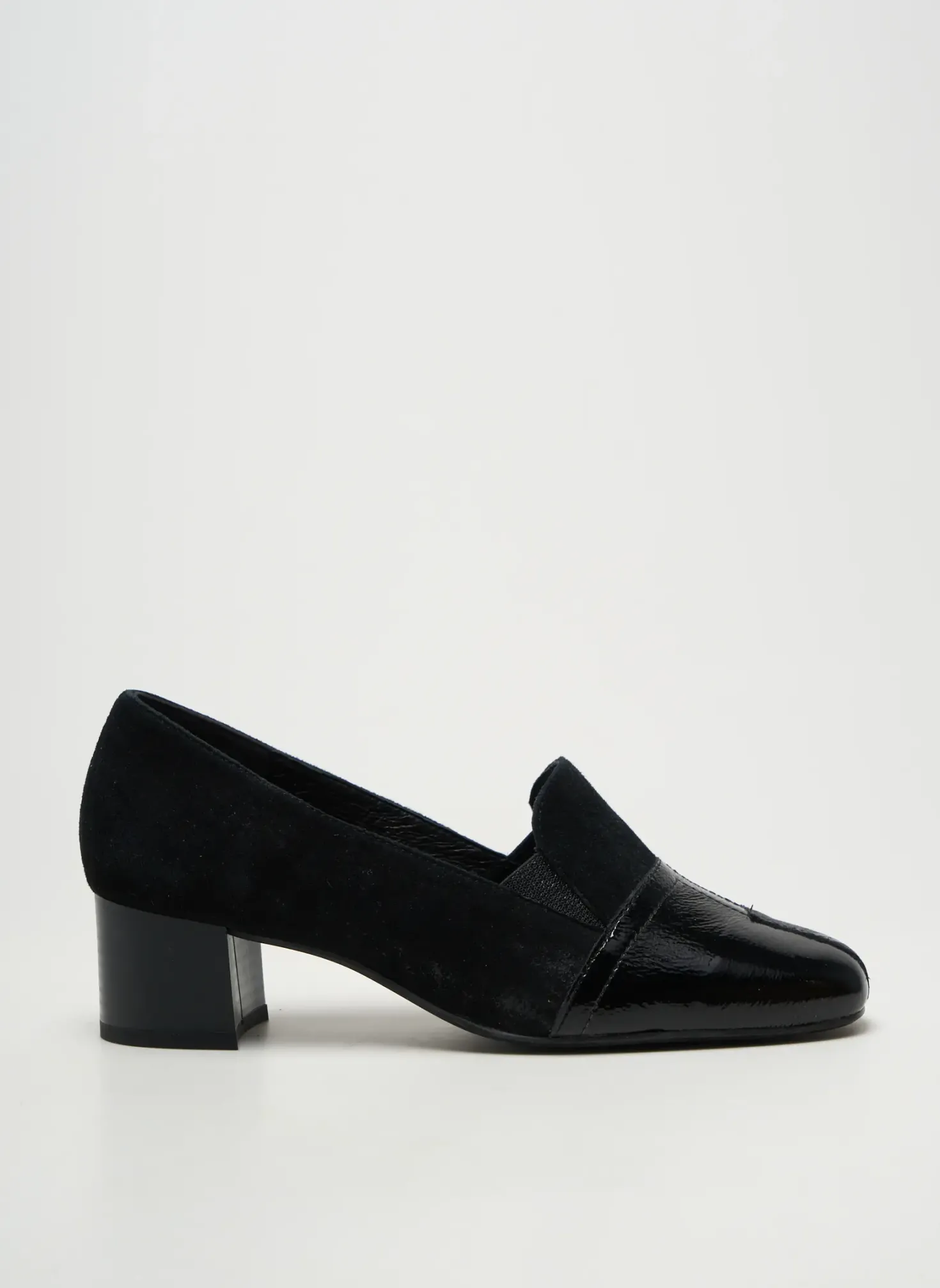 Mocassins Artika Soft Noir Talon De 4 À 6cm