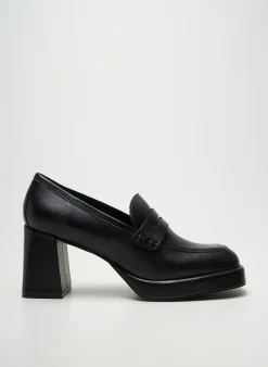 Mocassins Cafe Noir Noir Talon De 7 À 9cm