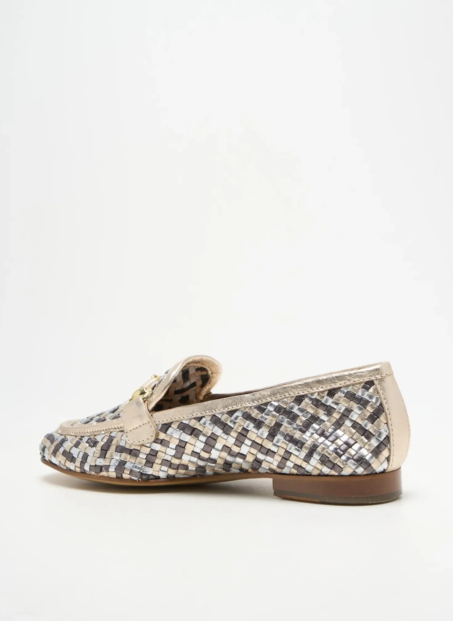 Mocassins Coco Et Abricot Or Talon Plat Jusqu'à 3cm