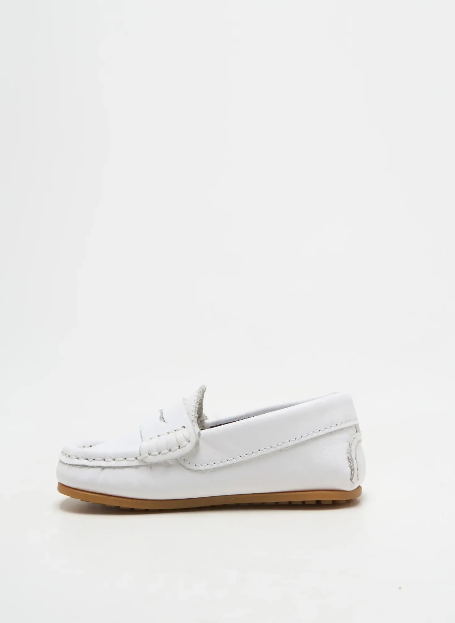 Mocassins Diggers Blanc Bout Rond