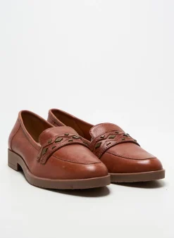 Mocassins Emilie Karston Marron Talon Plat Jusqu'à 3cm