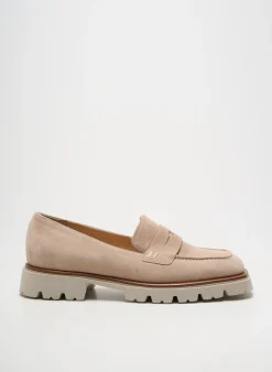 Mocassins Faire Beige Talon Plat Jusqu'à 3cm