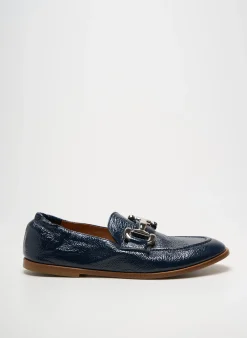 Mocassins Faire Bleu Talon Plat Jusqu'à 3cm