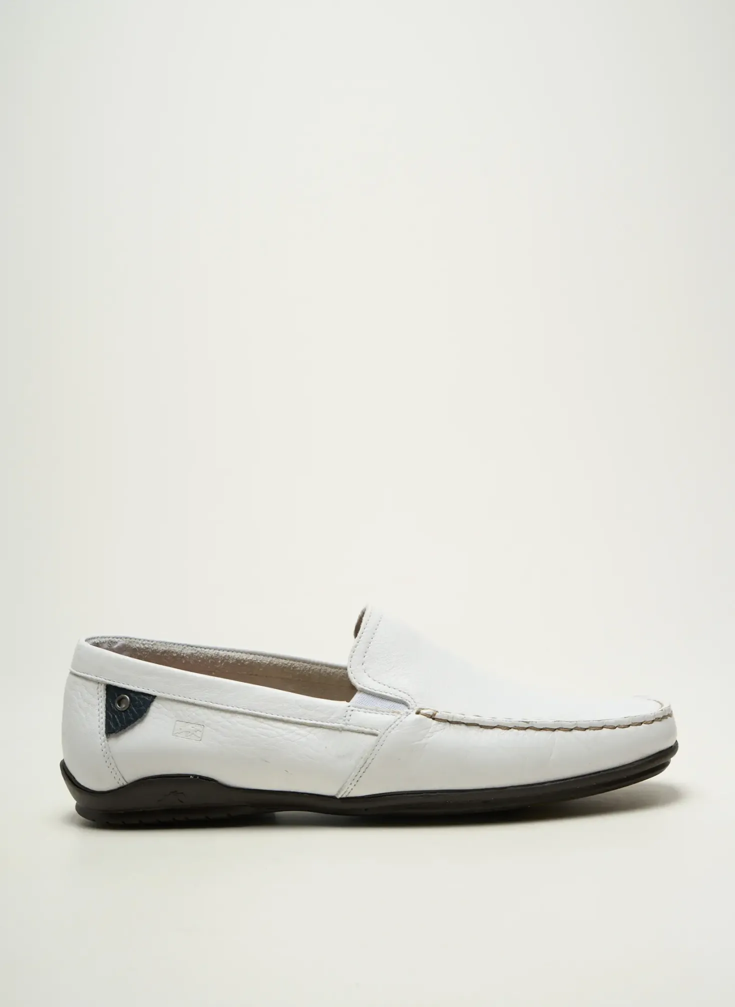 Mocassins Fluchos Blanc Bout Carré