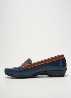 Mocassins Fluchos Bleu Talon Plat Jusqu'à 3cm