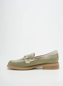 Mocassins Fugitive By Francesco Rossi Vert Talon Plat Jusqu'à 3cm