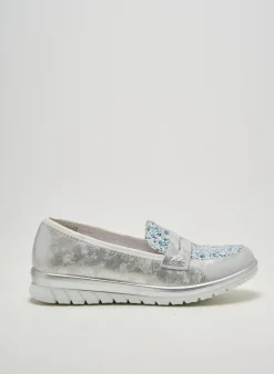 Mocassins Inea Argent Talon Plat Jusqu'à 3cm