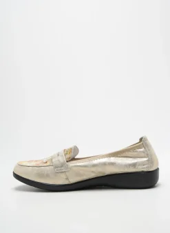 Mocassins Inea Or Talon Plat Jusqu'à 3cm