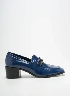 Mocassins Jb Martin Bleu Talon De 4 À 6cm