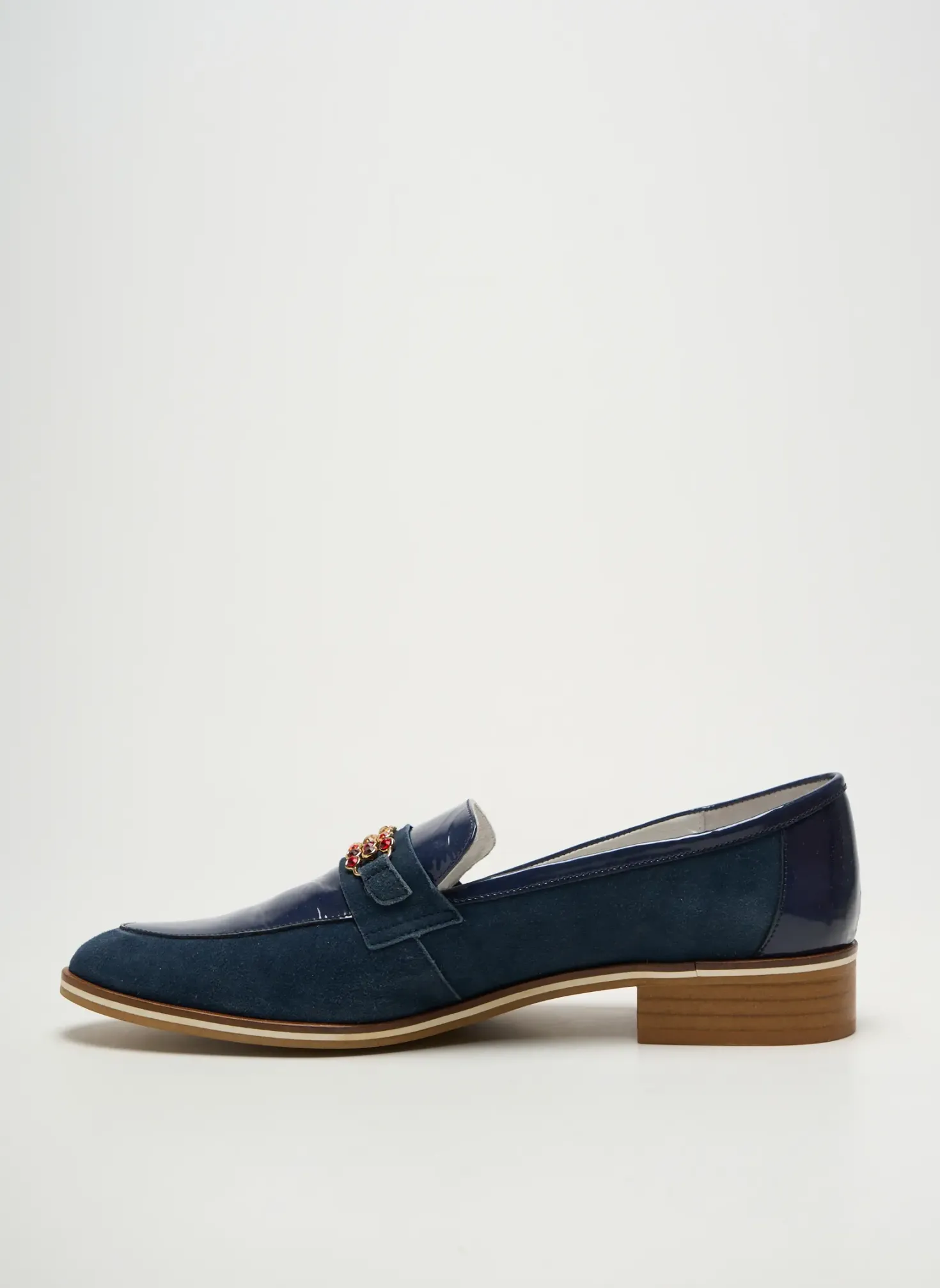Mocassins J.metayer Bleu Talon Plat Jusqu'à 3cm