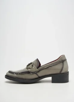 Mocassins Jose Saenz Gris Talon De 4 À 6cm