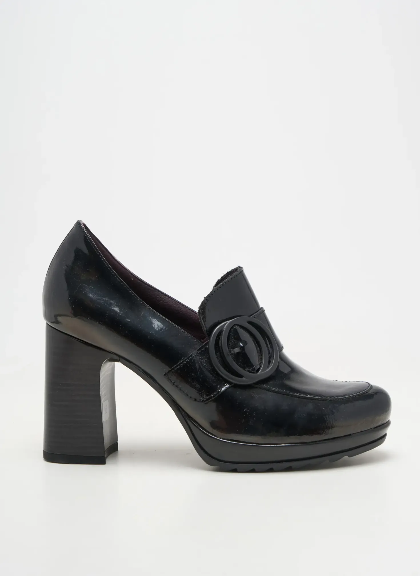 Mocassins Jose Saenz Noir Talon De 7 À 9cm