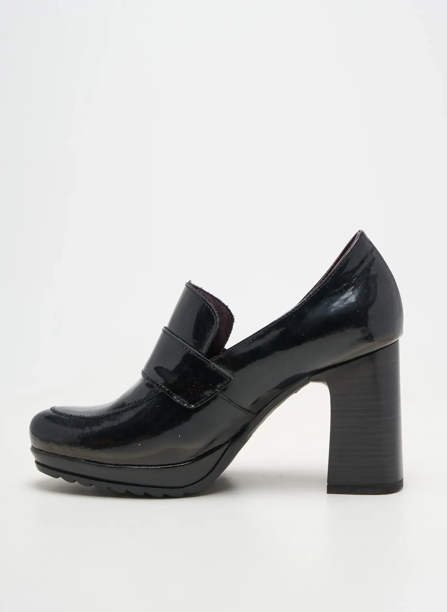 Mocassins Jose Saenz Noir Talon De 7 À 9cm