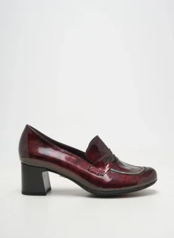 Mocassins Jose Saenz Rouge Talon De 4 À 6cm