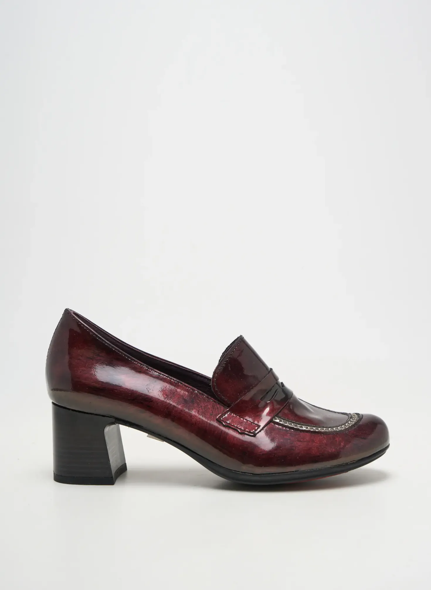 Mocassins Jose Saenz Rouge Talon De 4 À 6cm