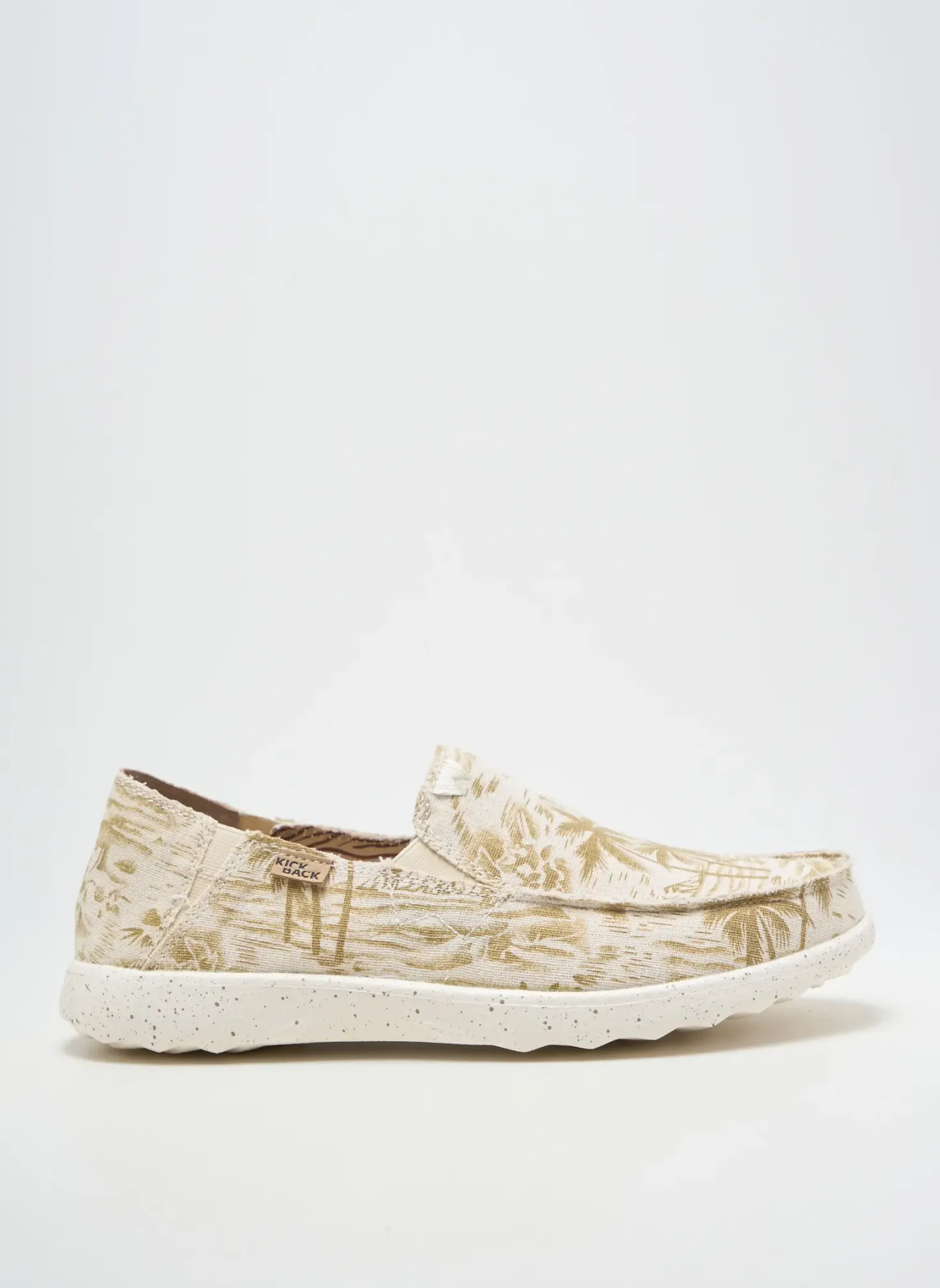 Mocassins Kick Back Beige Bout Rond
