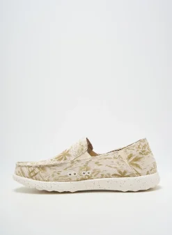 Mocassins Kick Back Beige Bout Rond