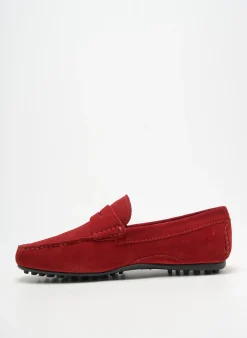 Mocassins L'atelier Tropézien Rouge Bout Rond