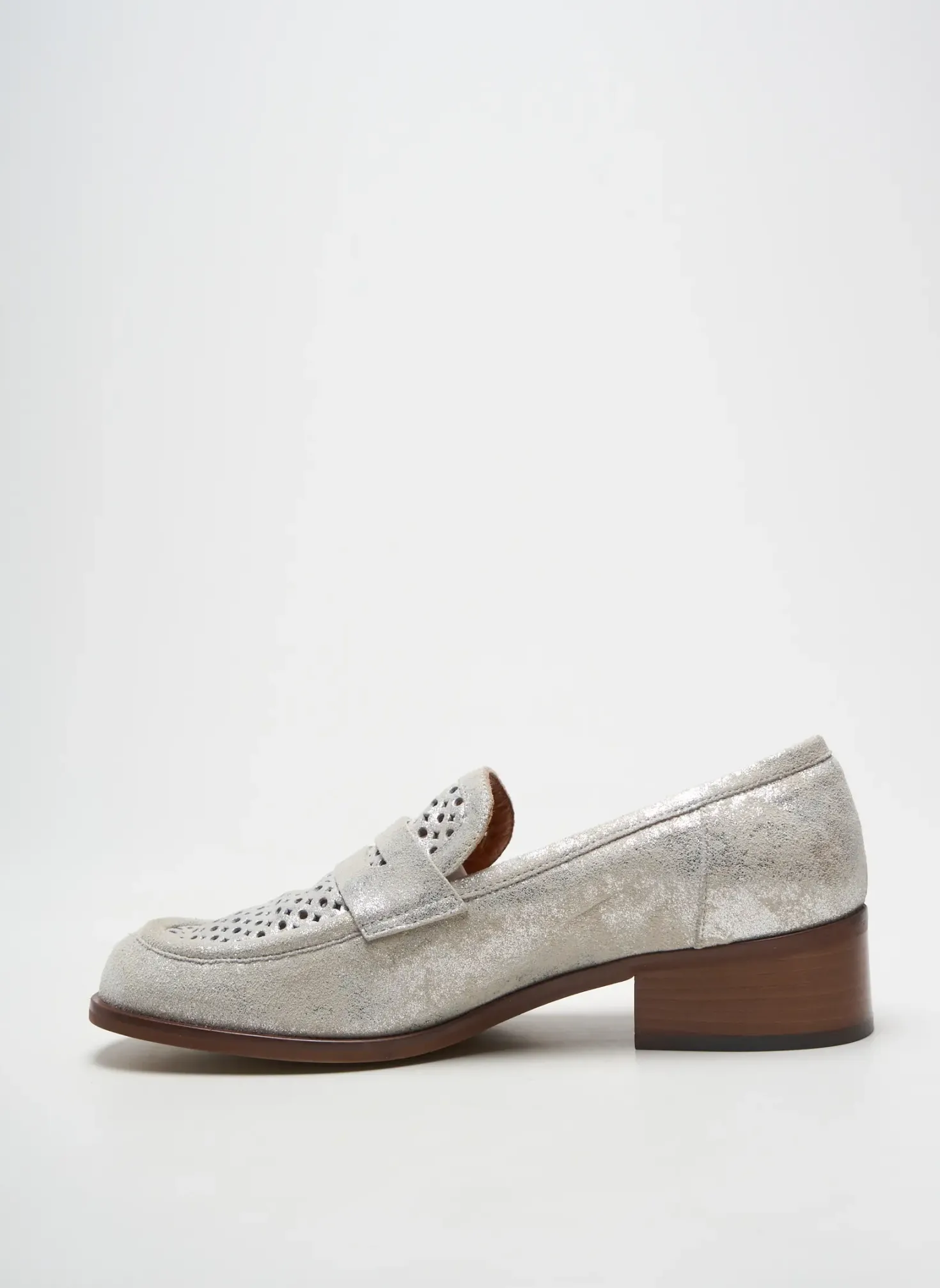 Mocassins Les:venues Argent Talon Plat Jusqu'à 3cm