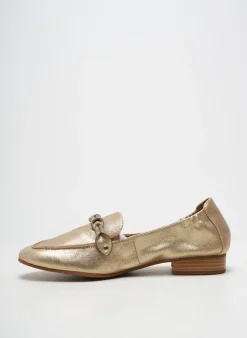 Mocassins Mam'zelle Or Talon Plat Jusqu'à 3cm