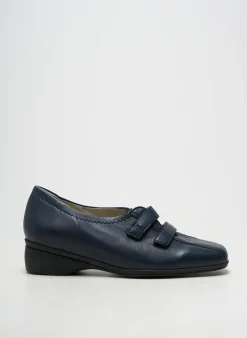 Mocassins Marco Bleu Talon De 4 À 6cm