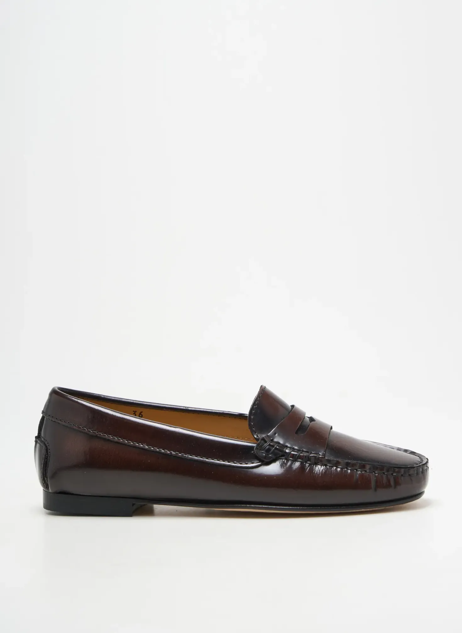 Mocassins Mastro Domenico Marron Talon Plat Jusqu'à 3cm