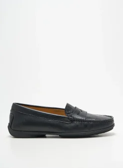 Mocassins Mastro Domenico Noir Talon Plat Jusqu'à 3cm