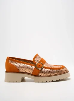 Mocassins Mkd Orange Talon De 4 À 6cm