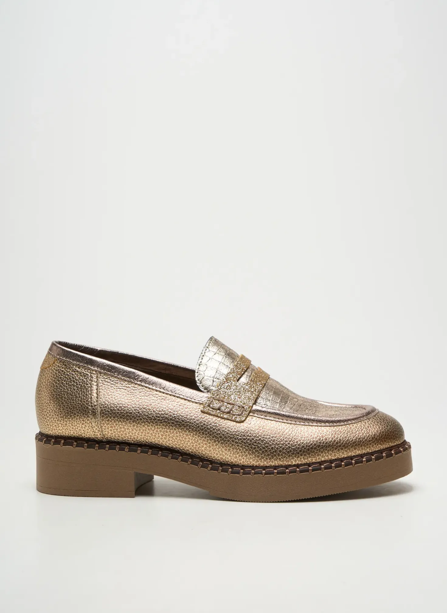 Mocassins Mkd Or Talon De 4 À 6cm