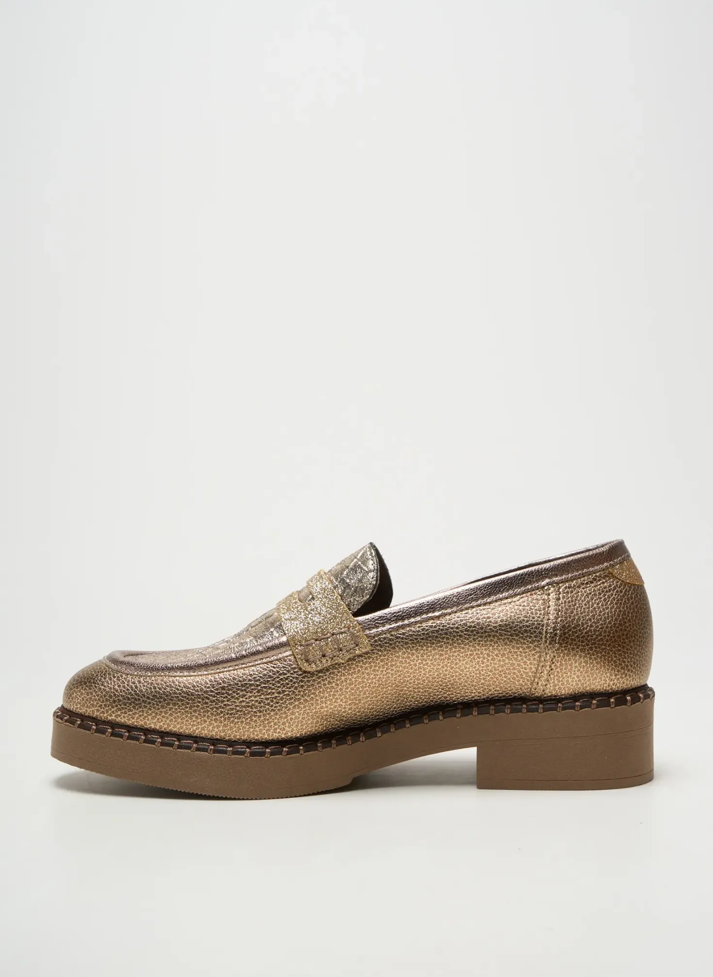 Mocassins Mkd Or Talon De 4 À 6cm