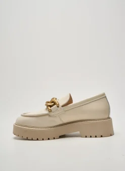 Mocassins Nero Giardini Beige Talon De 4 À 6cm