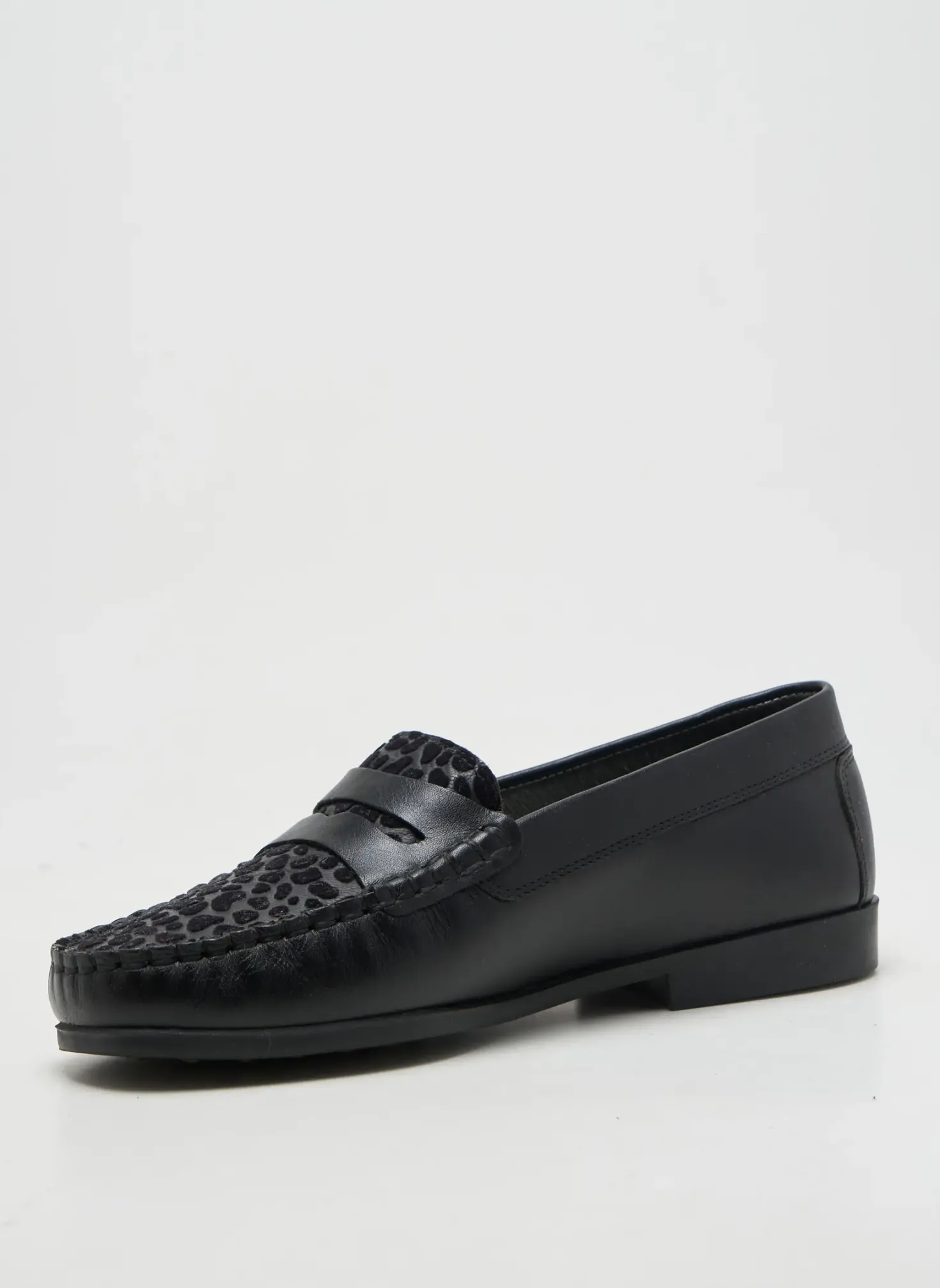 Mocassins Ottilia Noir Talon Plat Jusqu'à 3cm
