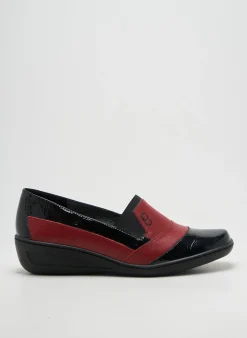 Mocassins Ottilia Rouge Talon De 4 À 6cm