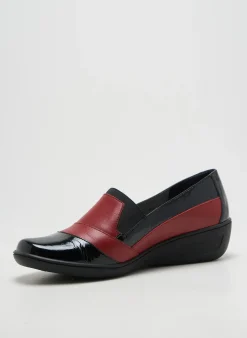 Mocassins Ottilia Rouge Talon De 4 À 6cm