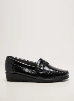 Mocassins Pedi Girl Noir Talon Plat Jusqu'à 3cm
