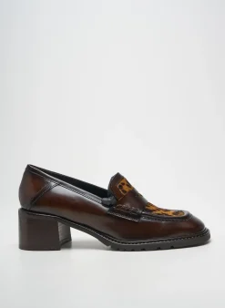 Mocassins Pons Quintana Marron Talon De 4 À 6cm