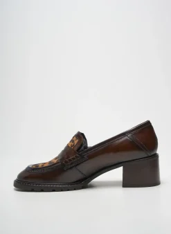 Mocassins Pons Quintana Marron Talon De 4 À 6cm
