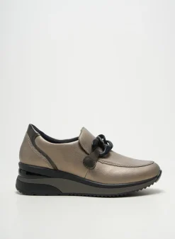 Mocassins Remonte Argent Talon De 4 À 6cm