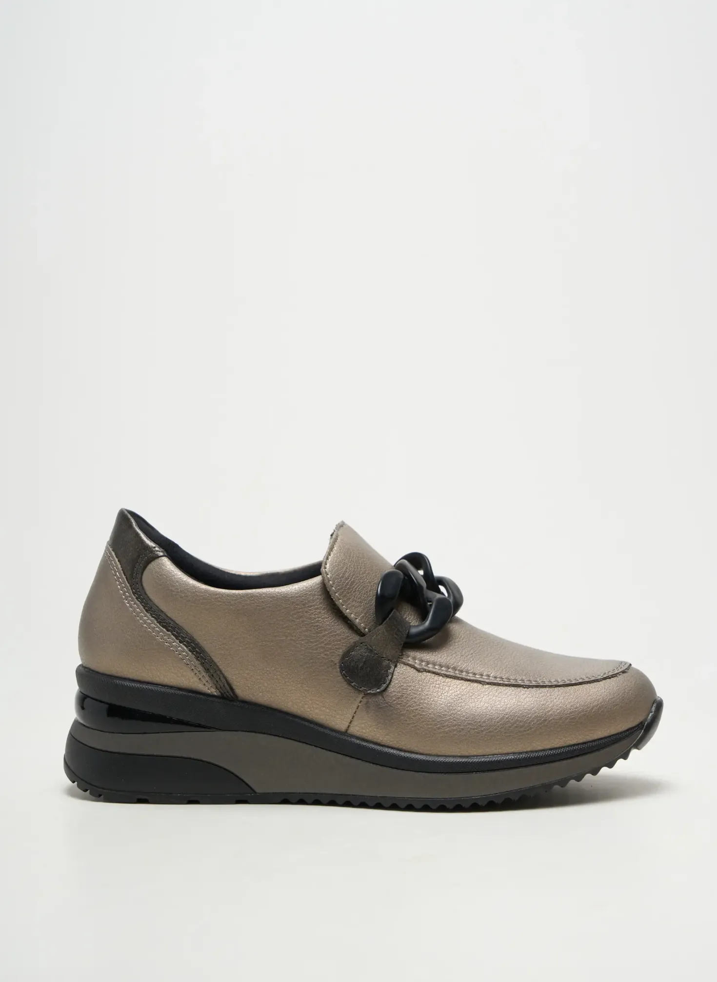 Mocassins Remonte Argent Talon De 4 À 6cm