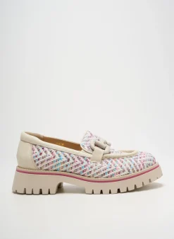 Mocassins Softwaves Beige Talon De 4 À 6cm