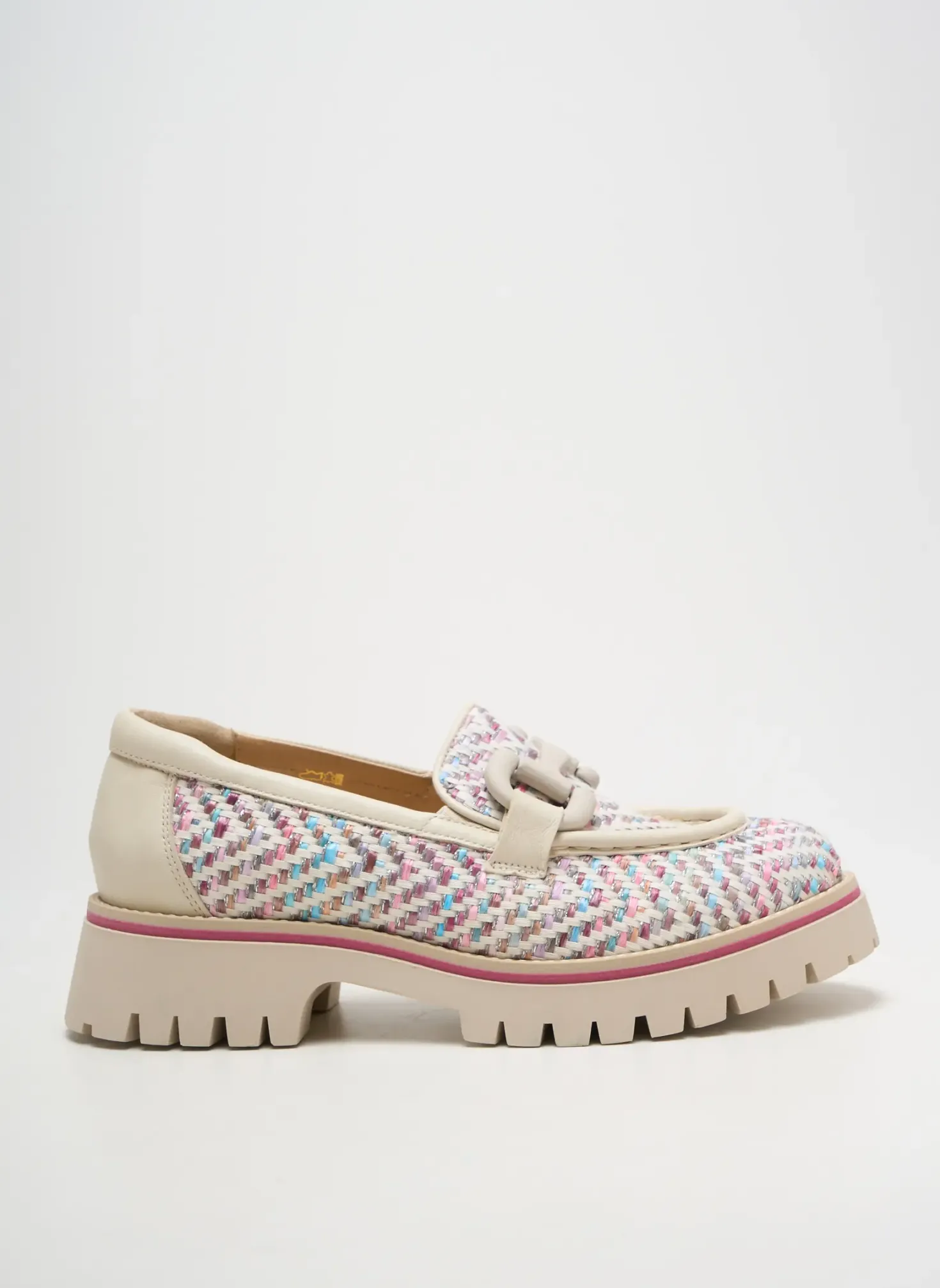 Mocassins Softwaves Beige Talon De 4 À 6cm