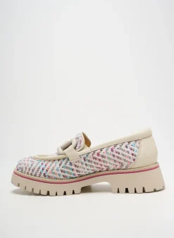 Mocassins Softwaves Beige Talon De 4 À 6cm