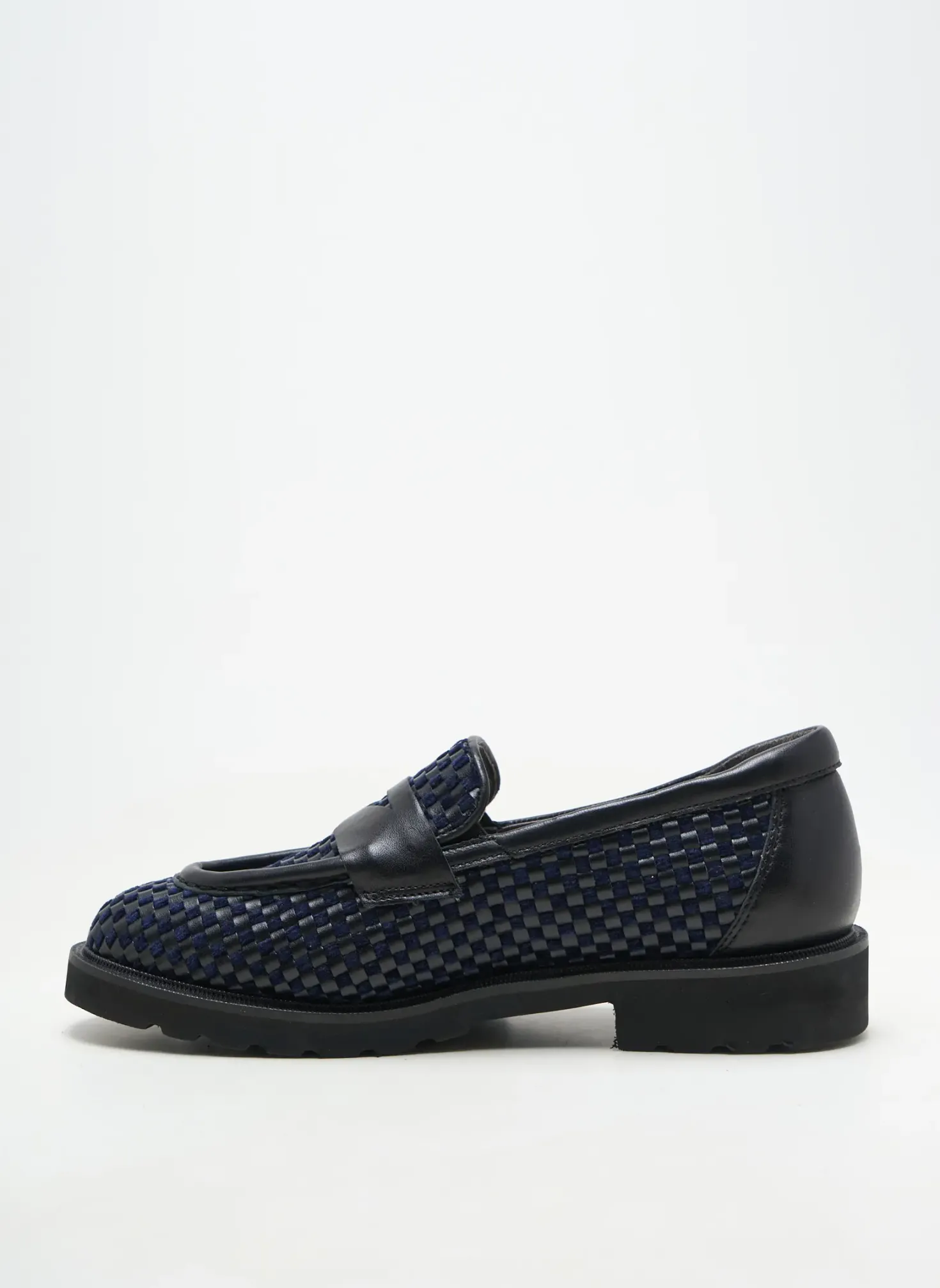 Mocassins Softwaves Bleu Talon Plat Jusqu'à 3cm