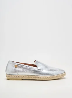 Mocassins Verbenas Argent Talon Plat Jusqu'à 3cm
