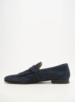 Mocassins Yves Saint Clair Bleu Talon Bas