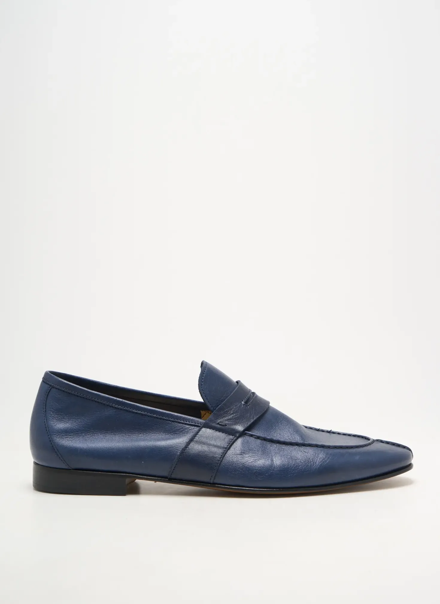 Mocassins Yves Saint Clair Bleu Talon Bas